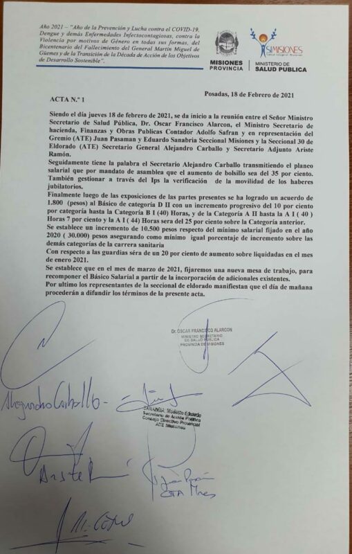 UPCN, CTA y ATE llegan a un acuerdo salarial para agentes de Salud con ...