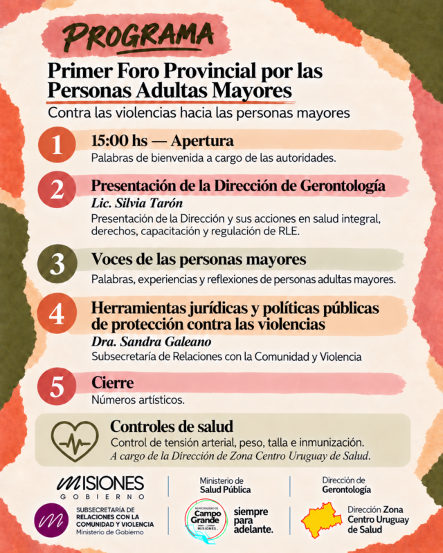 Campo Grande será sede del Primer Foro Provincial por las Personas Adultas Mayores imagen-6